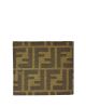 Fendi FF Jacquard Wallet Leather Brown (平行進口) 7M0169-ALWK-F0L3T
