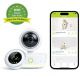Bebcare iQ - 智慧高清嬰兒監視器：低電磁輻射、高清 1080p 攝影機、雲台控制、溫度感測器、移動和聲音警報、音樂搖籃曲、獨立音頻監視器單元