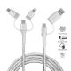 inno3C i-5CS-12 透明 5 in 1 Lightning/Type-C/Micro to USB/Type-C 充電線 1.2M