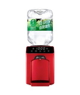 屈臣氏 - Wats-Touch Mini 即熱式溫熱水機 (紅) + 48樽8公升樽裝蒸餾水
