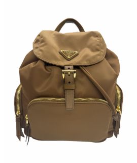 Prada Brandy Medium Re-nylon Backpack With Pouch (平行進口) 1BZ081-RV44-OOO-F0BR5