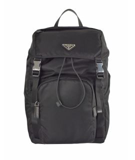 Prada Black Re-nylon And Saffiano Leather Backpack (平行進口) 2VZ135-2DMG-HOL-F0002