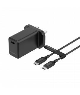 mophie essential 30W USB-C PD 充電套装 - 黑色