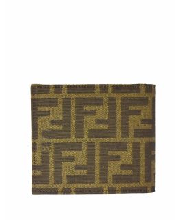 Fendi FF Jacquard Wallet Leather Brown (平行進口) 7M0169-ALWK-F0L3T