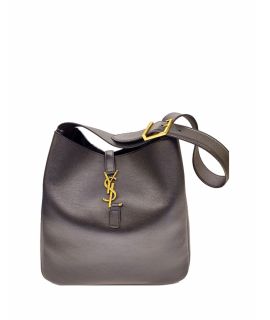 YSL LE 5 À 7 supple LARGE in grained leather in Black (平行進口) 850545-AAAUQ-1000