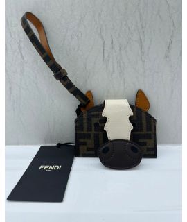 Fendi Best Friends Forever Card Case Fabric Brown  (平行進口) 8M0524-AYIY-F1TWY