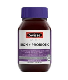 澳洲 Swisse Iron+Probiotic 鐵元素+益生菌片30粒 (平行進口)