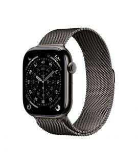 Apple Watch Series 11 (GPS + 流動網絡) 鈦金屬錶殼配米蘭網織手環