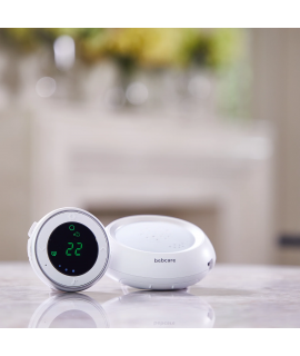 Bebcare Hear - 音訊低電磁輻射嬰兒監視器，採用超低輻射安全技術、呼吸感測器、夜燈和白噪音消除器，接收範圍可達 2000 英尺