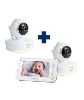 Bebcare Motion - 數位低電磁輻射視訊嬰兒監視器，配備 4.3 吋真彩螢幕（雙攝影機組）。溫度、動作偵測、夜燈、音樂搖籃曲