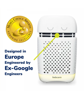 Bebcare Air - 便攜式 H11 真 EPA 空氣清淨器，有效去除過敏原、異味、花粉、煙霧和寵物皮屑，超靜音 22dB，可去除 99.94% 的污染物，歐洲設計