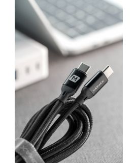 Momax Go Link USB-C 至 USB-C PD 2M 編織紋充電線 (黑)