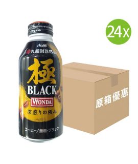 24X Wonda 極深煎無糖黑咖啡 樽裝(400g x 24)[原箱] [2CHP0]