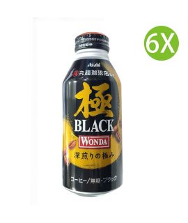 6X Wonda 極深煎無糖黑咖啡 樽裝(400g x 6)[原箱] [2CHP0]