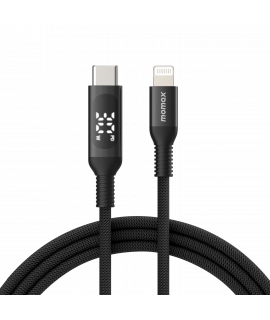 MOMAX Elitelink USB-C to Lightning PD 30W LED尼龍編織充電線 (1.2m) 