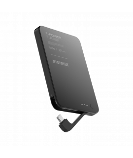 Momax 1-Power F.Pass+ 5000mAh 磁吸帶線移動電源