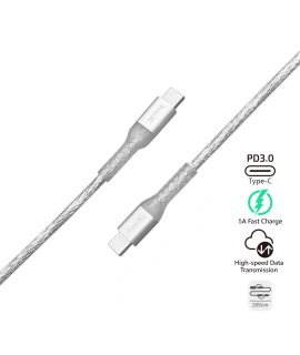 inno3C i-100CA-20 透明 Type-C to Type-C 100W 線 2M