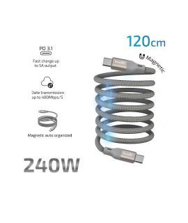 inno3Ci-2M240-12  240W Type-C to Type-C Magnetic Organized Cable