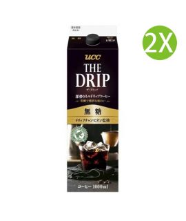 2X 日本製 THE DRIP 無糖濃香滴漏黑咖啡 盒裝 (1L x 2盒) #UCC Coffee, UCC 咖啡 [504249]