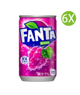 6X 日本製 可口可樂 芬達 FANTA 葡萄味汽水 (160ml x 6) [047532]