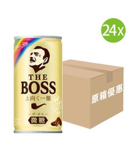 30X 日本製 Suntory BOSS 咖啡 微糖 (185g x 30) [原箱] 黃罐