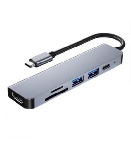 Type C Hub多功能拓展 HUB 4K HDMI高清 USB 六合一拓展塢