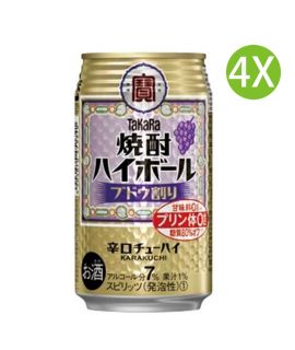 4X 日本製 寶酒造 [提子味] 日本燒酒 燒酎 Highball 辛口 (350ml x 4) [47573]