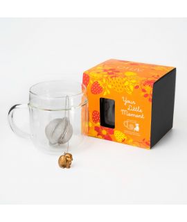 Double Walled Glass Mug X Chichi Box set - Animal ( Gold )  