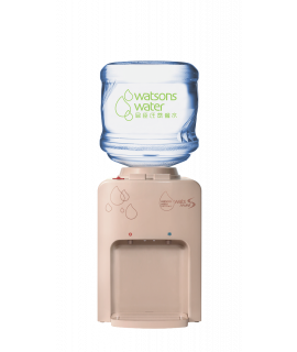 屈臣氏 - Wats-MiniS 座檯式溫熱水機 (粉紅) +  6樽12公升家庭裝蒸餾水