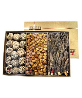 養生菇菌三寶禮盒 (花菇+姬松茸+羊肚菌)