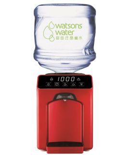 屈臣氏 - Wats-Touch Mini 即熱式溫熱水機 (紅) + 36樽12公升家庭裝蒸餾水 