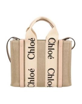 Chloe Small Linen Woody Tote Bag (平行進口) CHC22AS397-I26-6J5